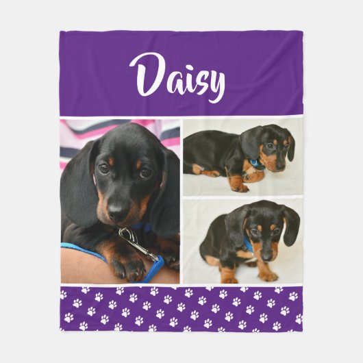 Personalisierter Name des Fotomaterials Fleecedecke (Vorderseite)