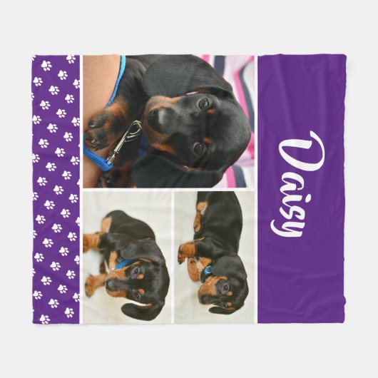 Personalisierter Name des Fotomaterials Fleecedecke (Vorderseite (Horizontal))