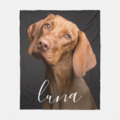 Personalisierter Name des Fotos Fleecedecke (Vorderseite)