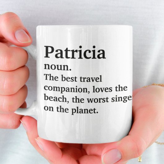 Personalisierter Name des Freundes mit sonniger De Kaffeetasse