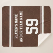 Personalisierter Name des Fußball-Rückenwurfs, Num Sherpadecke (Vorderseite (Horizontal))