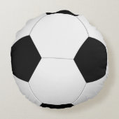 Personalisierter Name des Fußball und Babystatus Rundes Kissen (Rückseite)