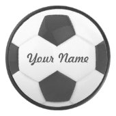 Personalisierter Name des Fußballballs Eishockey Puck (Vorderseite)