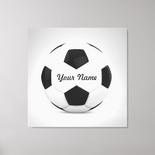 Personalisierter Name des Fußballballs Leinwanddruck (Vorderseite)