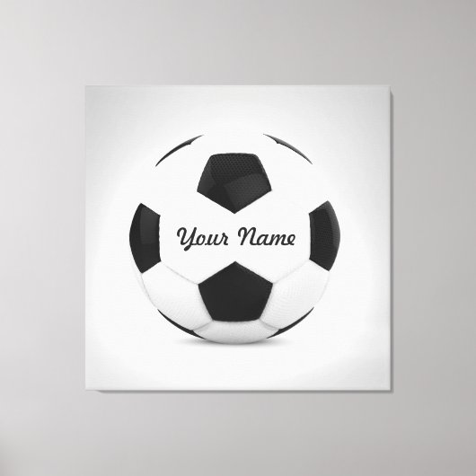 Personalisierter Name des Fußballballs Leinwanddruck (Vorderseite)