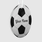 Personalisierter Name des Fußballballs Ornament (Vorderseite)