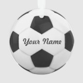Personalisierter Name des Fußballballs Ornament (Rückseite)