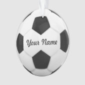Personalisierter Name des Fußballballs Ornament (Vorderseite)
