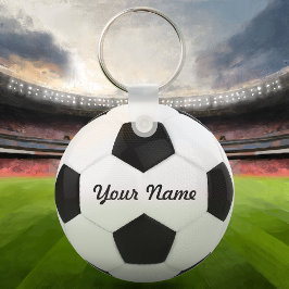 Personalisierter Name des Fußballballs Schlüsselanhänger