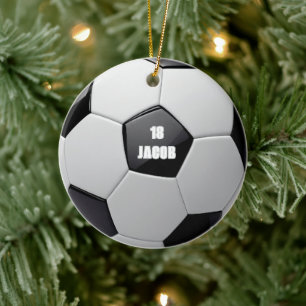Personalisierter Name des Fußballs Ornament