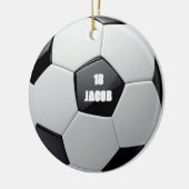 Personalisierter Name des Fußballs Ornament (Links)