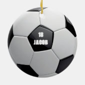Personalisierter Name des Fußballs Ornament (Hinten)