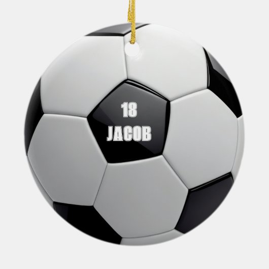 Personalisierter Name des Fußballs Ornament (Hinten)