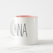 Personalisierter Name des Galentins Zweifarbige Tasse (Vorderseite Links)