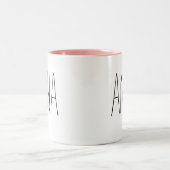 Personalisierter Name des Galentins Zweifarbige Tasse (Mittel)