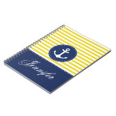 Personalisierter Name des gelben Musters Notizblock (Linke Seite)