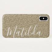 Personalisierter Name des Glitzer Case-Mate iPhone Hülle (Rückseite (Horizontal))