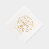 Personalisierter Name des glücklichen Osterblumenk Servietten Mit Folie (Rechts)