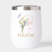 Personalisierter Name des Gold-Script-Letter-P-Mon (Rückseite)