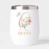 Personalisierter Name des Gold Script Letter Q Mon (Rückseite)