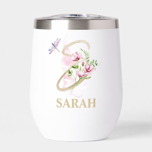 Personalisierter Name des Gold-Script-Letter-S-Mon (Vorderseite)