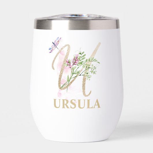 Personalisierter Name des Gold Script Letter U Mon (Vorderseite)