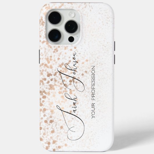 Personalisierter Name des Golden Rain Case-Mate iPhone Hülle (Rückseite)