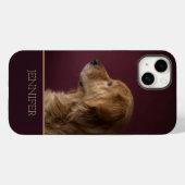 Personalisierter Name des Golden Retriever | Hund Case-Mate iPhone Hülle (Rückseite (Horizontal))