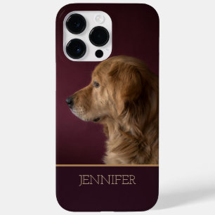 Personalisierter Name des Golden Retriever Hund Case-Mate iPhone 14 Pro Max Hülle