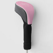 Personalisierter Name des Golfklubs Rosa Golf Headcover (angewinkelt)
