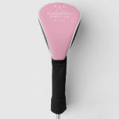 Personalisierter Name des Golfklubs Rosa Golf Headcover (Vorderseite)