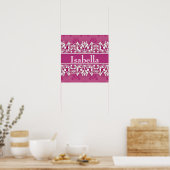 Personalisierter Name des großen DamaskoFrame Poster (Küche)