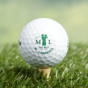Personalisierter Name des grünen Golfers Golfball