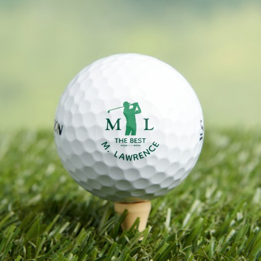 Personalisierter Name des grünen Golfers Golfball (Insitu T-Shirt)