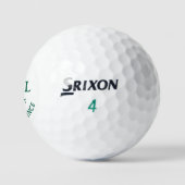 Personalisierter Name des grünen Golfers Golfball (Logo)