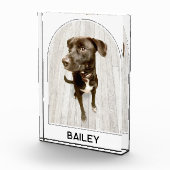 Personalisierter Name des Hauses Moderner Pfeil Fotoblock (Rechts)