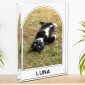 Personalisierter Name des Hauses Moderner Pfeil Fotoblock