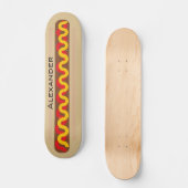 Personalisierter Name des heißen Hundes Skateboard (Vorderseite)