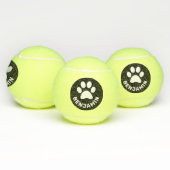 Personalisierter Name des Hundes auf Paw Tennisbälle (Multi)