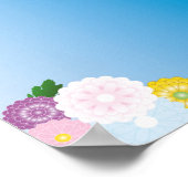 Personalisierter Name des japanischen Krans Poster (Ecke)