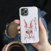 Personalisierter Name des Kaninchens Wasserfarbe Case-Mate iPhone Hülle