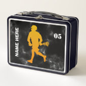 Personalisierter Name des Lacrosse Players Metall Brotdose (Vorderseite)