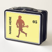 Personalisierter Name des Lacrosse Players Metall Brotdose (Vorderseite)
