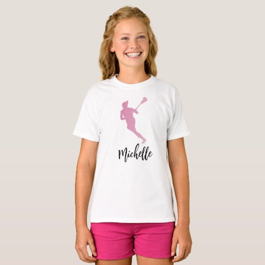 Personalisierter Name des Lacrosse Players T-Shirt (Vorne ganz)