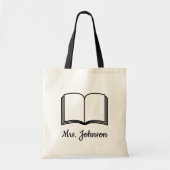 Personalisierter Name des Lehrers Buch Tragetasche (Vorne)
