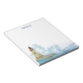 Personalisierter Name des Leuchtturms Wasserfarbe Notizblock (angewinkelt)