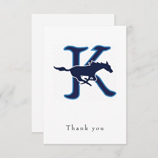 Personalisierter Name des Logos Dankeskarte (Vorne/Hinten)