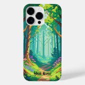 Personalisierter Name des Magischen Forest Pixel iPhone Hülle (Rückseite)