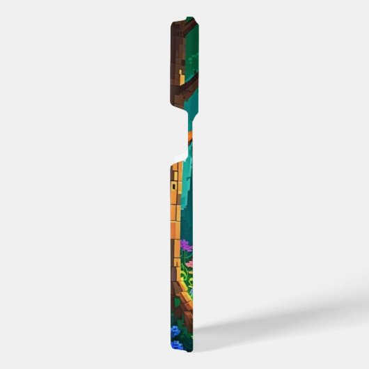 Personalisierter Name des Magischen Forest Pixel iPhone Hülle (Rechte Seite)