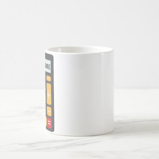 Personalisierter Name des Math Calculator Kaffeetasse (Mittel)